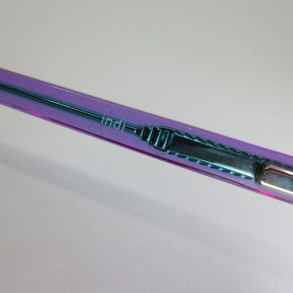 Indi Kids Eyeglass Frames Purple Teal Glitter Cat Eye KG 20216 PU 49-16-135
